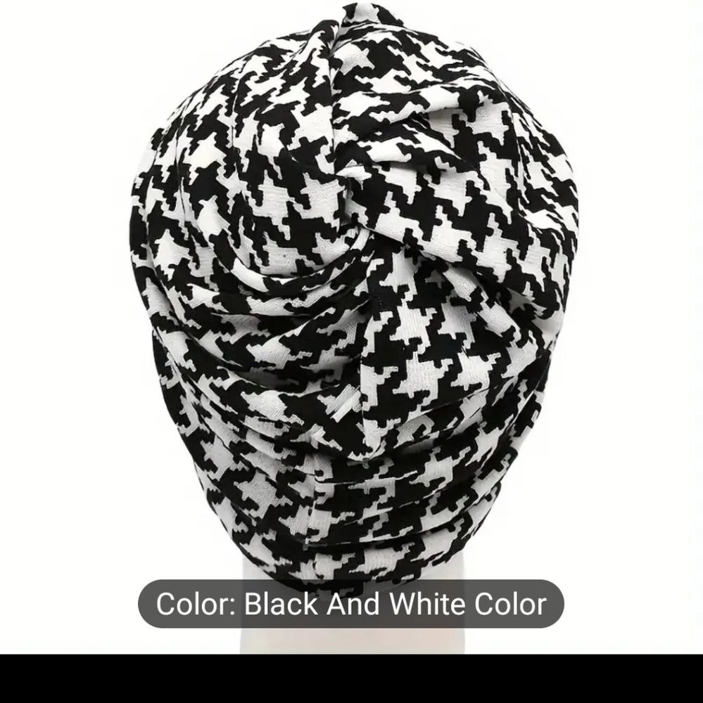 Herringbone beanie cap - Picture 2 of 5